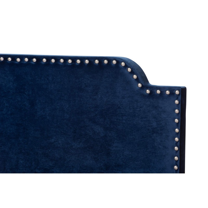 Baxton Studio Beds (Need box spring), Full, Navy Blue
