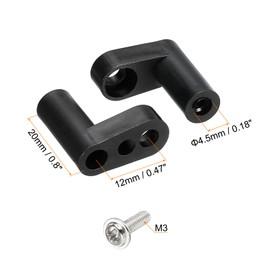 sourcing map Set of 20 PCB Plastic Fixed Feet Circuit Board Black Mounting Spacer 20 mm with M3 Screws for Motherboard Game Console