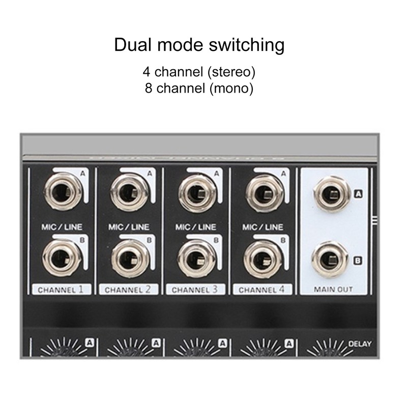 8 Channel Sound Mixer Sound Board Console 2 Modes Aluminium