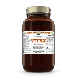 Vitex (Vitex Agnus-Castus) Dry Berry Glycerite, Made in Hawaii, Organic Raw Materials, All Natural, Vegan, Lab Tested Alcohol-Free Liquid Extract - 32 fl.oz