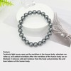 10mm Round Terahertz Beads Bracelet Energy Stone Elastic Flexible Stylish