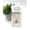 Mavi Bandz Gemstone Gem Crystal Fidget Spinner Silver Necklace Anti