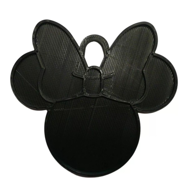 MINNIE MOUSE THEMED FACE EARS SHAPE BLACK CHRISTMAS ORNAMENT MADE