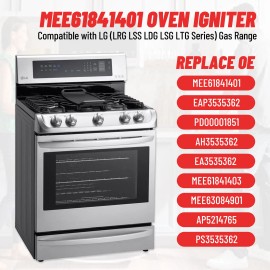 LG Gas Range Oven Ignitor Exact Replacement for LG MEE61841401 AP5214765 PS3535362