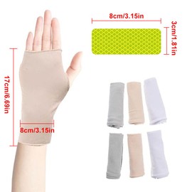 3 Paar Sunblock Fingerlose Handschuhe, Fingerless Gloves UV, Sonnenschutzhandschuhe Damen, Fingerlose Sonnenschutz UV Schutz Handschuhe, Mädchen Anti Rutsch Sonnenschutz Fahren im Freien Sommer
