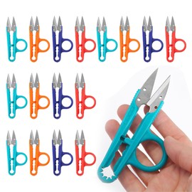 16 Pieces Fabric Scissors - High Quality Thread Scissors with Sharp Stainless Steel Blade and Soft Handles - Ideal for Sewing, Crafts and DIY