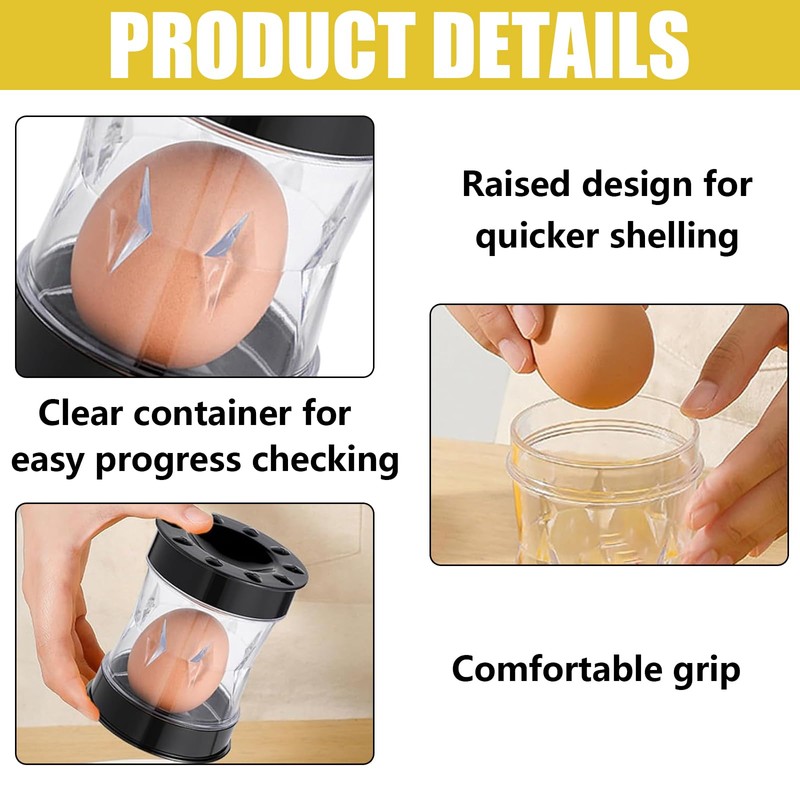 6-Piece Egg Peeler Set, for Hard Boiled Eggs, Boiled Egg