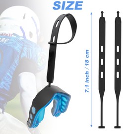 2 Pack Tether for Mouth Guard, Mouth Guard Strap Only, Universal Replacement Strap for Mouth Guard for Football, Boxing, Taekwondo, Hockey, Basketball, Lacrosse, Rugby Matches Helmet (Black)