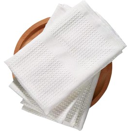 FOXNOV Dish Towel, For Dishes, Water Absorbent, Kitchen Cloth, Nearby Glass Wipe, 17.7 x 14.6 inches (45 x 37 cm), Microfiber Cloth, Hotel Use, Commercial Use, Celebration, Present, White