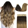 Doores Extensiones Cabello Humano 50gr 14in Balayage De Color Marró