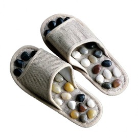 Pebble Acupressure Health Living Room Slippers Ivory39-40(240-250mm) 2ea