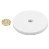 White Rubber Coated POS Magnets Countersunk with M6 Boss Thread