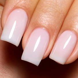 Esmalte de uñas en gel, 1 pieza de 0,5 onzas líquidas, esmalte en gel nude blanco lechoso, esmalte en gel UV LED para uñas Neutra                     