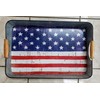 Stars and Stripes Galvanized Serving Tray 16 x 10 x
