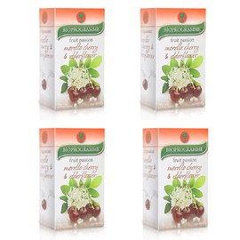 80 Tea Bags Morello Cherry & Elderflower - 4 Boxes (2g Bags Each) Herbal Tea