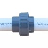 QUTO PVC UNION SCH40 (1"x1" SLIP SOCKET) Coupling; Grey Plastic