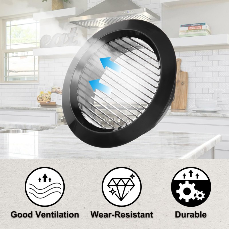 PATIKIL 6 Inch Round Air Vent Cover, Soffit Vents ABS