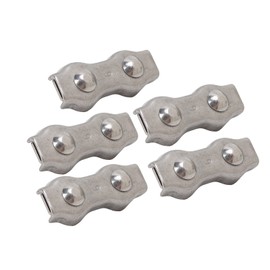 5Pcs M6 Wire Rope Clip Clamp Stainless Steel Duplex Wire Rope Clip for Yachts Wire Ropes Rowing