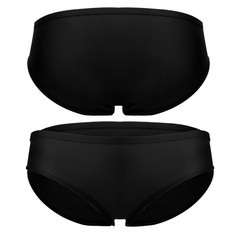 Silicone Elastic Female Swimming Trunks Waterproof Antibacterial Swimming TrunksBlack