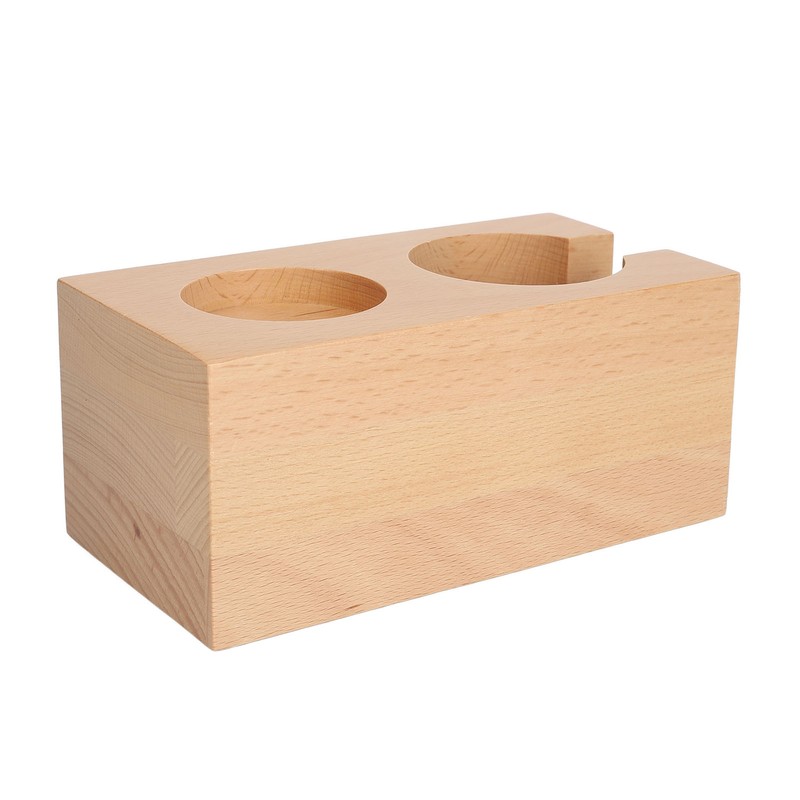 Wooden Coffee Tamper Station Stable Prevent Slip Coffee Tamper Holder