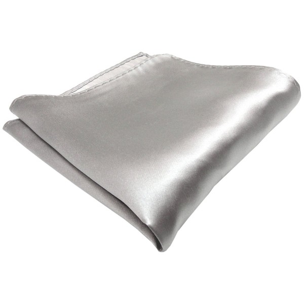TigerTie Woven Designer Satin Silk Pocket Square Plain 100% Silk,