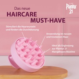 Plantur 21 #langehaare Scalp Massage Brush | Strengthens the Hair Root | Relaxes the Scalp | Removes Dandruff and Dirt