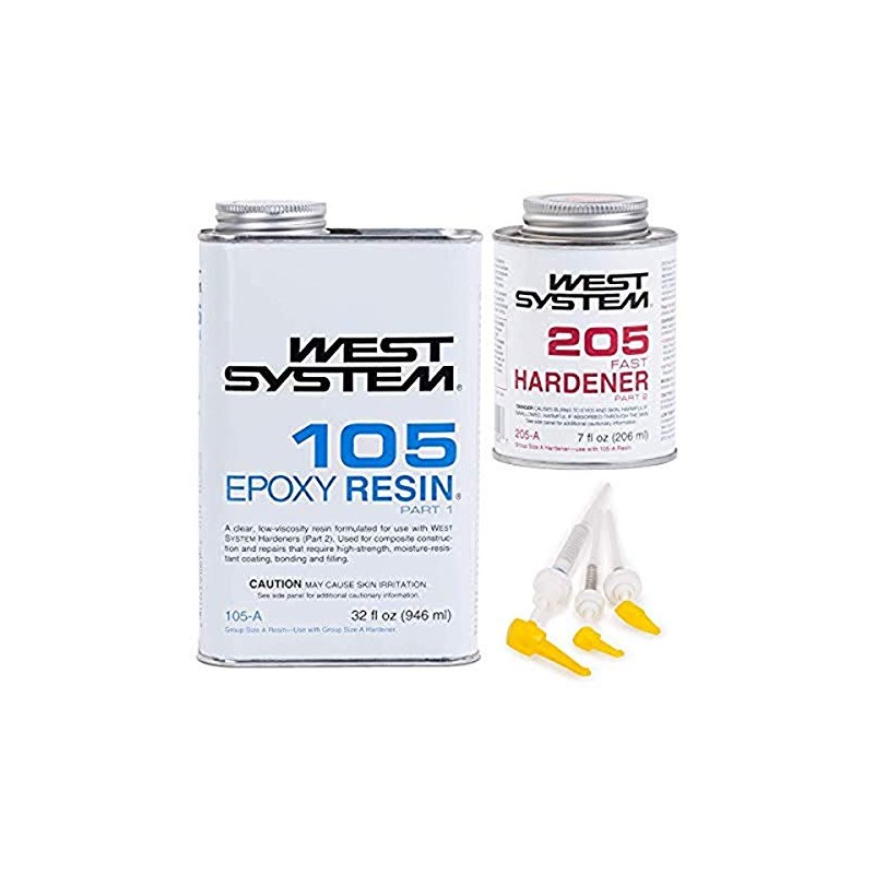 WEST SYSTEM 105A Epoxy Resin (32 fl oz) Bundle with