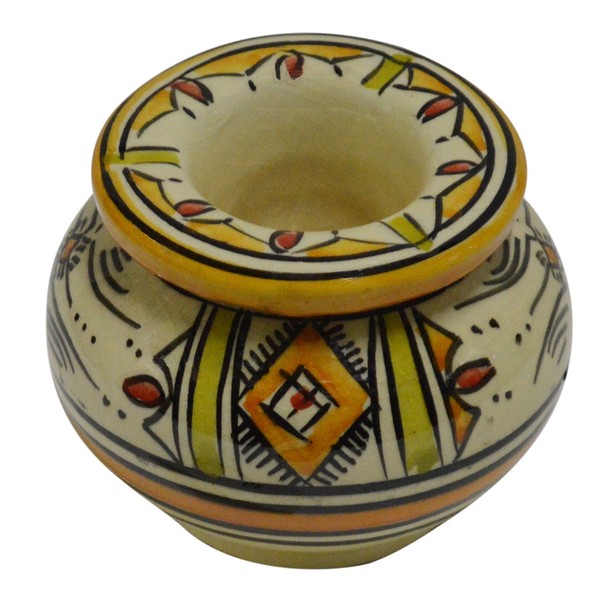Ceramic Ashtrays Hand Made Moroccan smokeless Ceramic Vivid Colors Small Multicolored