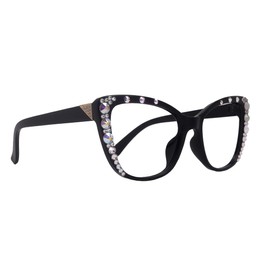 Parisian Bling Women Reading Glasses Adorned with Genuine Crystals, NY Fifth Avenue (+3.50)