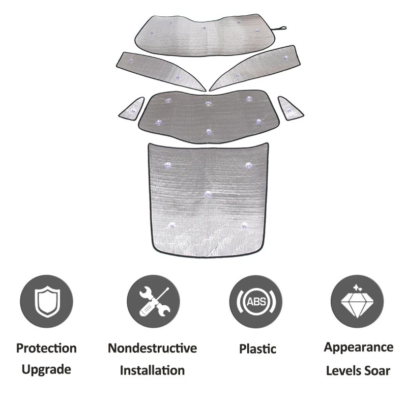 MXauto-2024 7PCS For Corvette C7 2014-2019 Full car Front Windshield