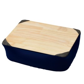 Yamazen AHT-3526(NV) Bead Cushion (Table Above Knee), Removable Top Sheet, Washable Cover, Can Be Refilled, Includes Dedicated Case, Cushion Table, PC Table, Navy