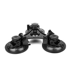 Reflex Camera Removable Tri-Angle Suction Cup Mount - 9cm, Secure Mount Compatible with Go Pro Hero 13/12/11/10/9/8 & Akaso, Durable Material for Cars, Boats & Smooth Surfaces