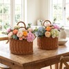 2 Pcs Hanging Wall Basket for Pantry Storage, Woven Wall