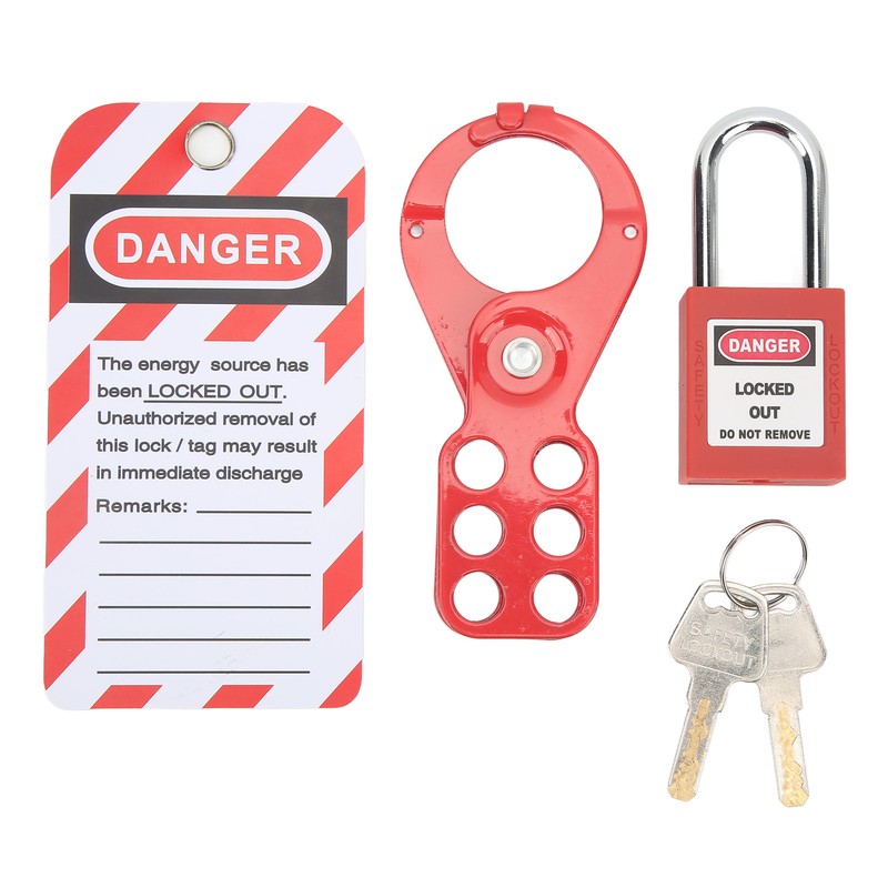 Lockout Tagout Kit With Safety Hasp Padlock Loto Tag Keys