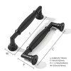 khtumeware 10 Pack 4 Inch(102mm) Matte Black Cabinet Pulls Heavy
