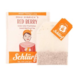 Schlürf, Büdel Frau Hinrichs Red Berry, Organic Fruit Tea with Berry Flavour, 45 g (20 x 2.25 g)