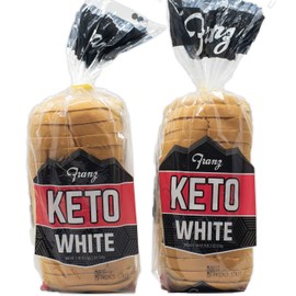 White Keto Bread - Zero NET Carbs - Keto Diet Approved - 2 Loaf Pack (2 x 18oz)