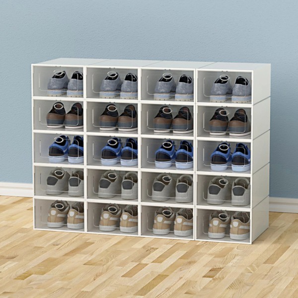 GDRASUYA10 20Pcs Sneaker Display Case Organizer Stackable Shoe Storage Box