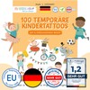 Papierdrachen 100 Children's Stick-On Tattoos from Germany – Tattoos with