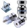2 Pieces Round Glass Shower Door Knob - Stainless Steel