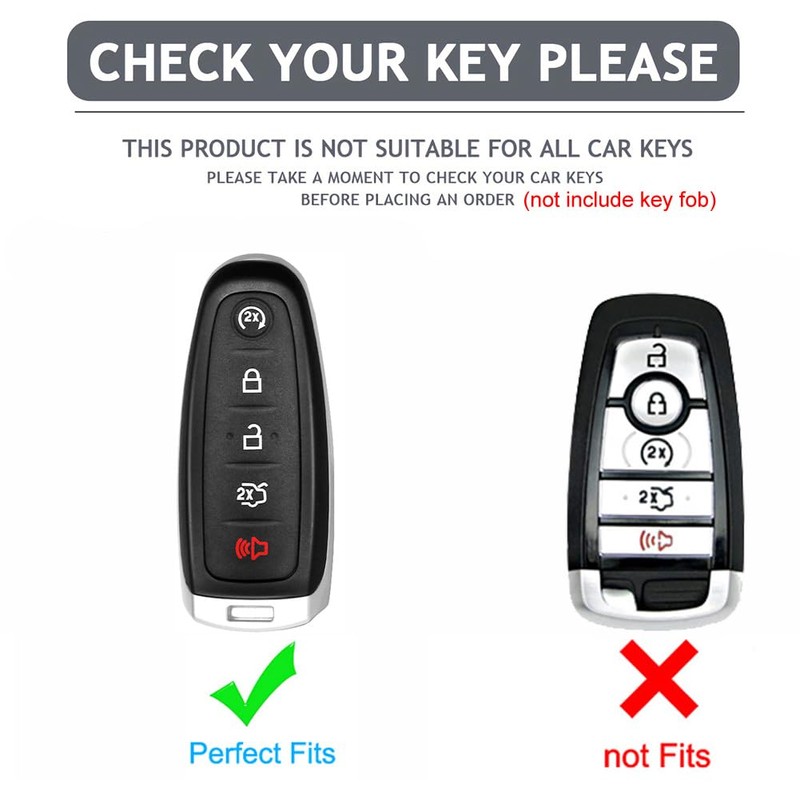 Key Fob Cover for Ford with Keychain Explorer Edge Expedition