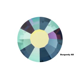 PRECIOSA Burgundy AB, Preciosa Genuine Czech Viva Chaton Rose Flatback Rhinestones,Vi - ss12 (3mm) ~ 360pcs