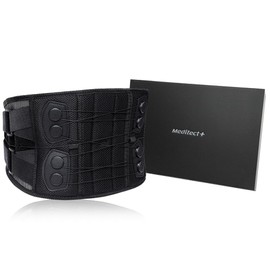 Meditect メディテクト 【整体師監修】 腰サポーター 腰ベルト 骨盤ベルト 滑車式 コルセット 男女兼用 メッシュ通気性 (S(お腹周り70cm〜85cm))