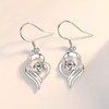 Silver Jewellery Set for Women, 925 Sterling Silver Heart Dangle