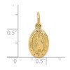 10k Yellow Gold Solid Solid Satin Polished St. Christopher Charm