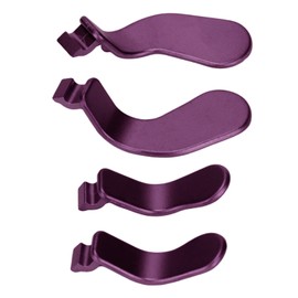 Pack of 4 Controller Paddles, Metal Paddles, Interchangeable Paddles, Stainless Steel Replacement Controller Parts, Suitable for One Elite Controller Series 2, Model 1797 (Purple)