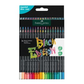 Faber-Castell Faber Castell Black Edition Colored Pencils Set of 36 Eco Friendly Art Supplies