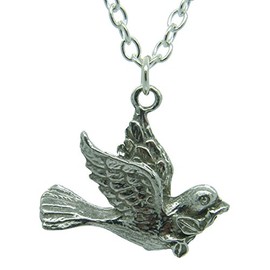 Fine Pewter Turtle Dove Necklace