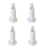 LXAUTOPCH HVAC Control Neo-Wedge Bulb With White Socket(Set of 4pcs)
