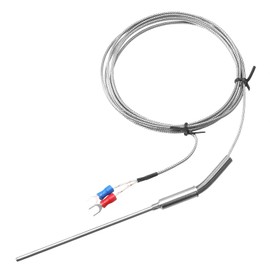 MECCANIXITY K Type Thermocouple Temperature Sensor Probe 1/8"x4" 6.6ft Wire 0 to 1000°C(32 to 1832°F) Stainless Steel
